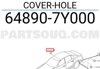 Nissan 648907Y000 COVER-HOLE