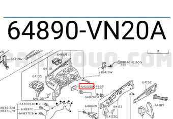 Nissan 64890VN20A PLUG-FRONT FLOOR