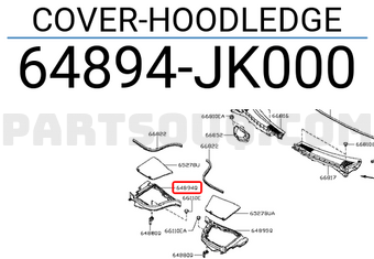Nissan 64894JK000 COVER-HOODLEDGE