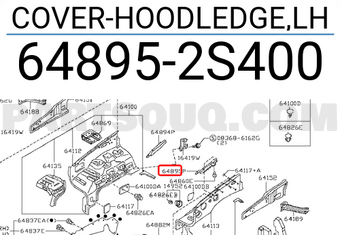 Nissan 648952S400 COVER-HOODLEDGE,LH