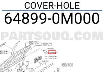 Nissan 648990M000 COVER-HOLE