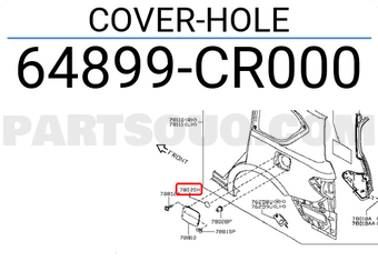 Nissan 64899CR000 COVER-HOLE