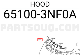 Nissan 651003NF0A HOOD
