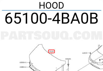 Nissan 651004BA0B HOOD