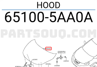 Nissan 651005AA0A HOOD