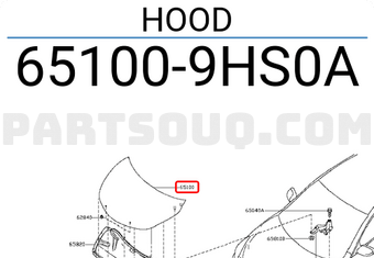 Nissan 651009HS0A HOOD