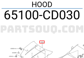 Nissan 65100CD030 HOOD
