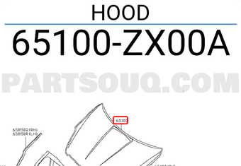 Nissan 65100ZX00A HOOD