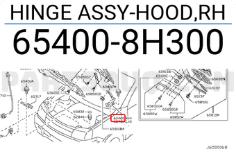 Nissan 654008H300 HINGE ASSY-HOOD,RH