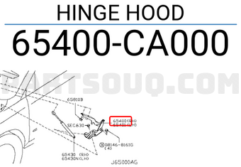 Nissan 65400CA000 HINGE HOOD