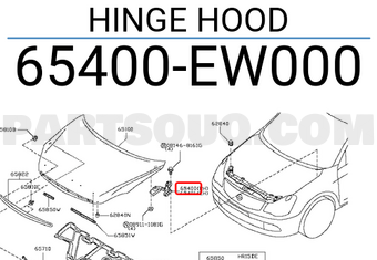 Nissan 65400EW000 HINGE HOOD