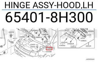 Nissan 654018H300 HINGE ASSY-HOOD,LH
