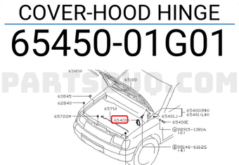 Nissan 6545001G01 COVER-HOOD HINGE