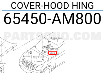 Nissan 65450AM800 COVER-HOOD HING
