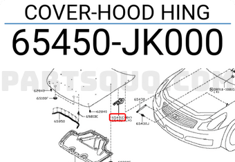 Nissan 65450JK000 COVER-HOOD HING