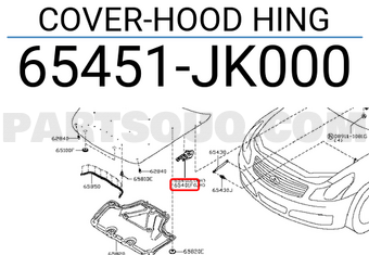 Nissan 65451JK000 COVER-HOOD HING