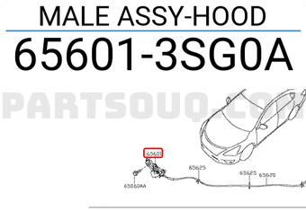 Nissan 656013SG0A MALE ASSY-HOOD