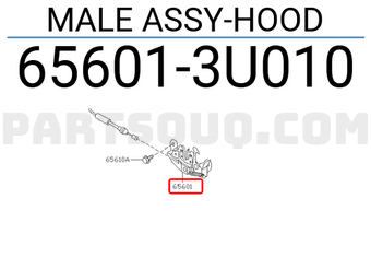 Nissan 656013U010 MALE ASSY-HOOD