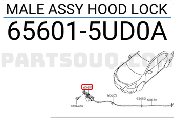 Nissan 656015UD0A MALE ASSY HOOD LOCK