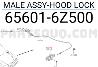 Nissan 656016Z500 MALE ASSY-HOOD LOCK
