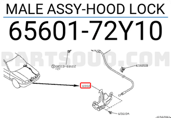 Nissan 6560172Y10 MALE ASSY-HOOD LOCK