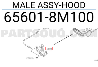 Nissan 656018M100 MALE ASSY-HOOD