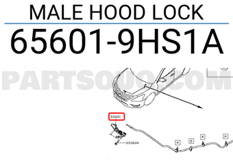 Nissan 656019HS1A MALE HOOD LOCK