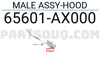 Nissan 65601AX000 MALE ASSY-HOOD