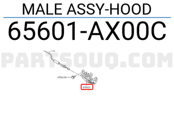 Nissan 65601AX00C MALE ASSY-HOOD