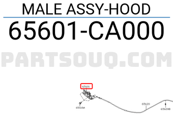Nissan 65601CA000 MALE ASSY-HOOD