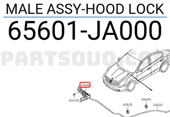 Nissan 65601JA000 MALE ASSY-HOOD LOCK