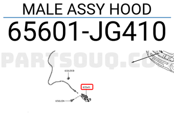 Nissan 65601JG410 MALE ASSY HOOD