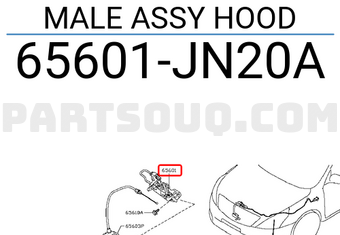 Nissan 65601JN20A MALE ASSY HOOD