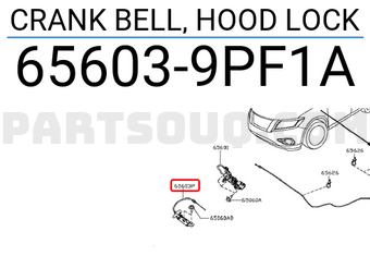 Nissan 656039PF1A CRANK BELL, HOOD LOCK