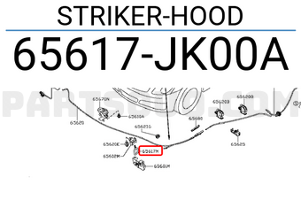 Nissan 65617JK00A STRIKER-HOOD