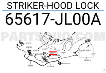 Nissan 65617JL00A STRIKER-HOOD LOCK