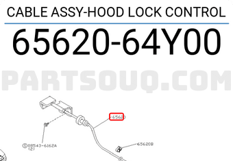 Nissan 6562064Y00 CABLE ASSY-HOOD LOCK CONTROL