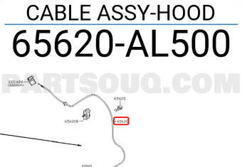 Nissan 65620AL500 CABLE ASSY-HOOD