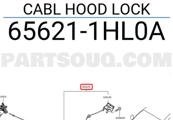 Nissan 656211HL0A CABL HOOD LOCK