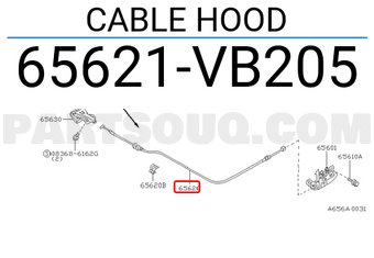 Nissan 65621VB205 CABLE HOOD
