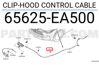 Nissan 65625EA500 CLIP-HOOD CONTROL CABLE