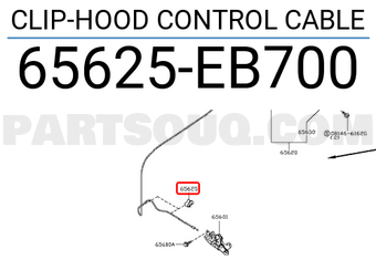 Nissan 65625EB700 CLIP-HOOD CONTROL CABLE