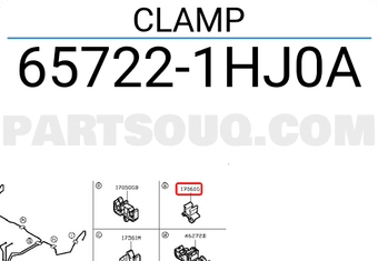 Nissan 657221HJ0A CLAMP