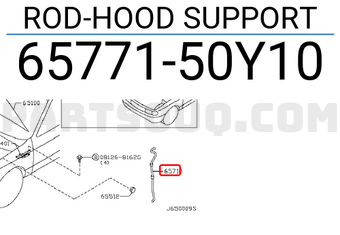 Nissan 6577150Y10 ROD-HOOD SUPPORT