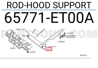 Nissan 65771ET00A ROD-HOOD SUPPORT