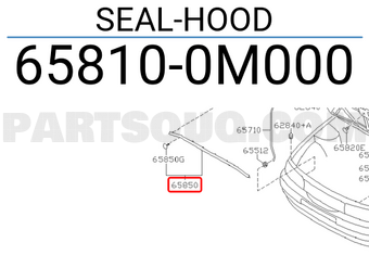 Nissan 658100M000 SEAL-HOOD