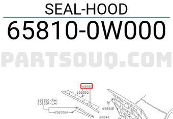 Nissan 658100W000 SEAL-HOOD