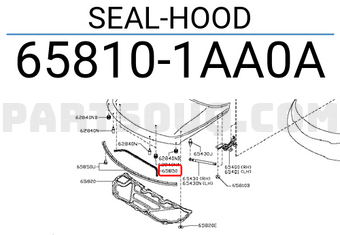 Nissan 658101AA0A SEAL-HOOD