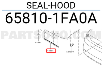 Nissan 658101FA0A SEAL-HOOD