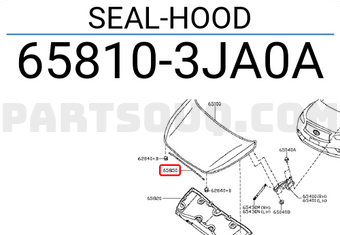 Nissan 658103JA0A SEAL-HOOD